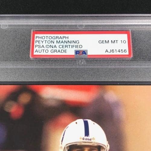 Peyton Manning חתום 8x10 Photo PSA/DNA מכוסה Auto Auto כיתה 10 פנינה מנטה - תמונות NFL עם חתימה
