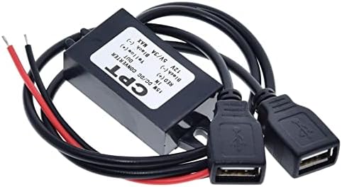 מיקרו USB 12V עד 5V 3A 15W DC-DC CAR CONTER CONLECT מודול שלב למטה מתאם תפוקת חשמל מתאם חום נמוך
