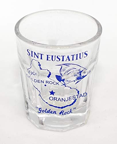 סינט יוסטטיוס הקריביים בציר המפה מתאר כוס שוט