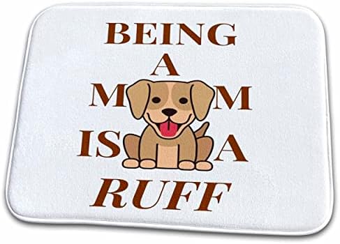 3רוז חמוד תמונה של כלב עם טקסט של להיות אמא הוא. - אמבטיה אמבטיה שטיח מחצלות