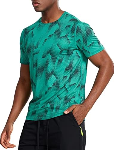 זנג ' ו אימון חולצות לגברים מהיר יבש-לחות הפתילה כושר ריצה אתלטי חולצות קצר שרוול מצויד פעיל טי