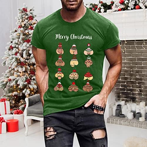 ZDDO לחג המולד חולצות שרוול קצר לחולצות לגברים, מכוער חג המולד תלבושות מעצבות הדפסה אימון גרפי מצחיק