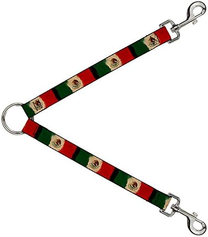 אבזם למטה כלב רצועה ספליטר מקסיקו דגל במצוקה ציור 1 רגל ארוך 1 אינץ רחב