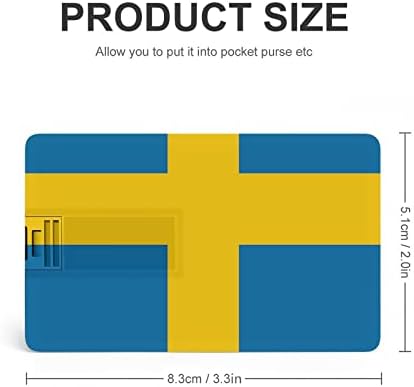שוודיה דגל כונן פלאש USB כונן אשראי בהתאמה אישית של כונן זיכרון מזיכרון מתנות מקש USB