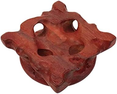 GEESATIS מעמד מעץ עיצוב כדור קריסטל 60 X 60 ממ מגולף תצוגה מעמד בסיס לתצוגה אומנות, עץ אדום