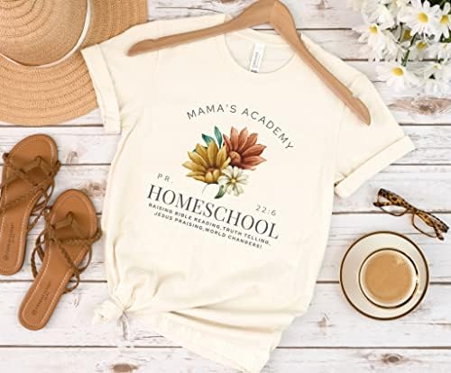 מצחיק אמא של אקדמיה חינוך ביתי חולצה נוצרי חולצה עבור חינוך ביתי אמהות חינוך ביתי מורה מתנה עבור אמא של יום