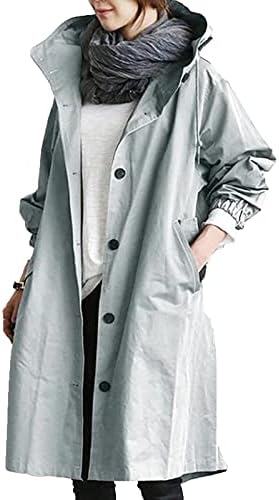 מעילי חורף של Cotecram לנשים בתוספת גודל מעיל טרנץ 'מזדמן אופנה מכסה המנוע של מעילי רוח רוח חיצוניים