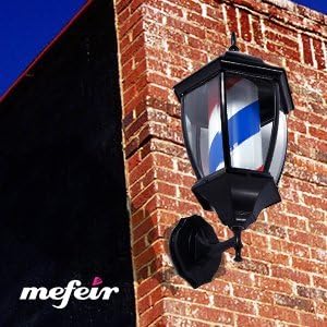 Mefeir 20 אינץ 'מוט ספר LED LED סגנון מרפסת אור, שיער מספרה חנות פתוחה, סיבוב אדום לבן כחול סובב רצועות LED,