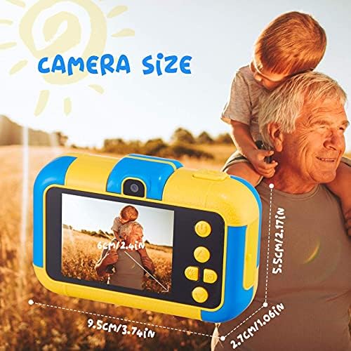 מצלמה לילדים, 2.4 אינץ ' 1080 מצלמה דיגיטלית עדשה כפולה למתנות יום הולדת לילדים לבנים