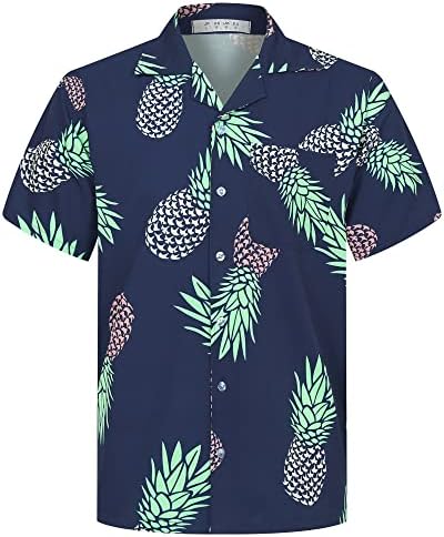 אפטרו גברים של הוואי חולצה 4 דרך למתוח מזדמן כפתור למטה חופשת חוף חולצות