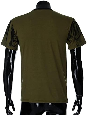 HDDK Mens Splash-Dink Print חולצות טיי חולצות 3D שיפוע חידוש צווארון טש חולצת קיץ שרוול קצר נוער דק