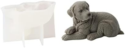 Xidmold 3D כלב סיליקון נר סיליקון עובש סבון בעלי חיים עובש סיליקון כלב עובש לשוקולד, ממתקים, עיצוב