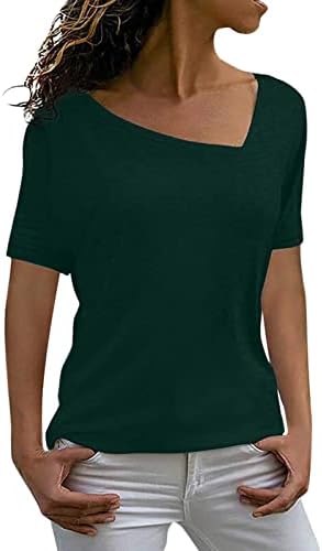 עבור נשים שרוול ארוך חולצות לנשים שרוול קצר קיץ אופנה מזדמן מוצק מודפס טי חולצה צבע בלוק