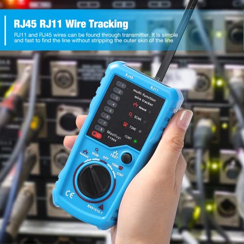 בוחן כבלים ברשת, RJ11 RJ45 Finder Finder, Multifundry Tracker עם בדיקה, איסוף תחזוקת כבלים של רשת Ethernet LAN,