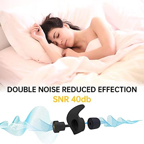 הפחתת רעש אטמי אוזניים, סופר רך, 6 זוגות לשימוש חוזר שמיעה הגנה גמיש סיליקון לשינה, אטמי אוזניים