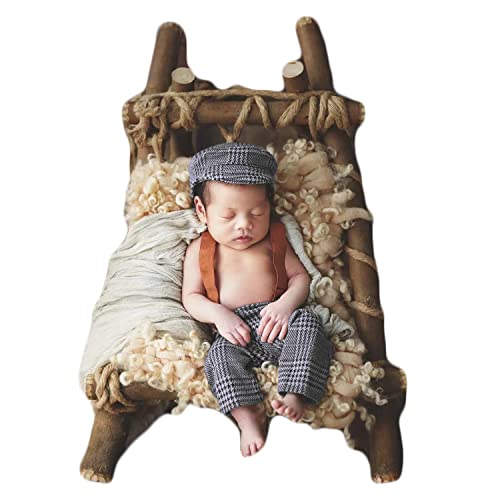 תינוק אבזרי צילום יילוד ילד תמונה לירות תלבושות תינוק אדון חליפת סריג תלבושת כובעים
