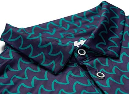 חולצות פולו טולואריות לגברים לחות מפתחת מופע הדפסה חולצת גולף שרוול קצר מזדמן