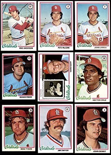 1978 Topps St. Louis Cardinals ליד צוות סט St. Louis Cardinals NM+ Cardinals