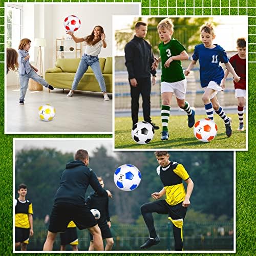 8 מחשב כדורי כדורגל ספורטיביים עם משאבה גודל 3 4 5 כדורגל אימונים לילדים פעוטות ילדים מבוגרים שחקני כדורגל