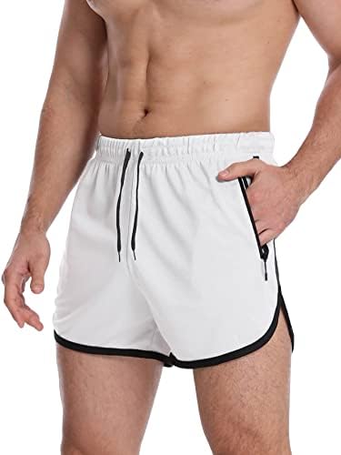 מכנסיים קצרי מצוירים של גברים משוררים מכנסיים קצרים של מכנסי כושר אתלטי אימון מכנסיים קצרים