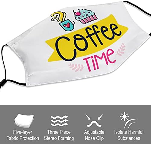 מגניב לשימוש חוזר רחיץ בטיחות בגדי מסכות אמנות עיצוב מצחיק אמנות עיצוב קפה זמן בית משרד