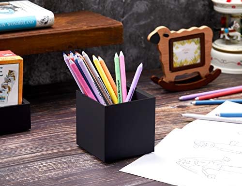 בוסטיץ ' משרד קונקט עיפרון כוס מארגן שולחן, עט כוס, 2-חבילה, שחור