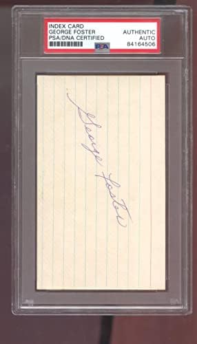 ג'ורג 'פוסטר חתום על חתימה חתימה אוטומטית PSA/DNA COA כרטיס אינדקס בייסבול - תמונות MLB עם חתימה