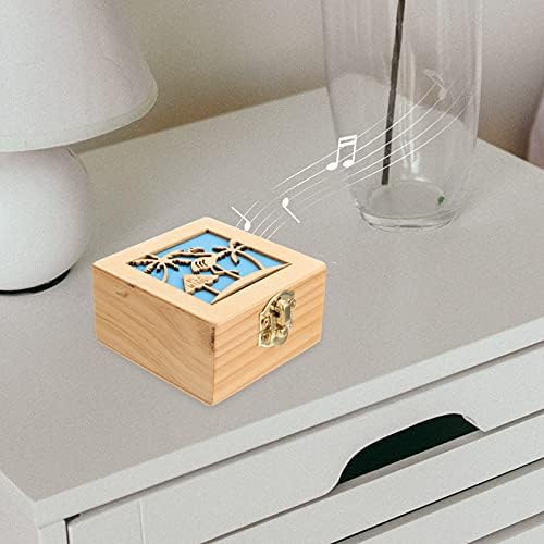 AMOSFUN וינטג 'עיצוב בית קופסא מוזיקה מעץ קופסאות מוסיקה וינטג' וינטג 'מתנות קופסאות מוזיקליות וינטג
