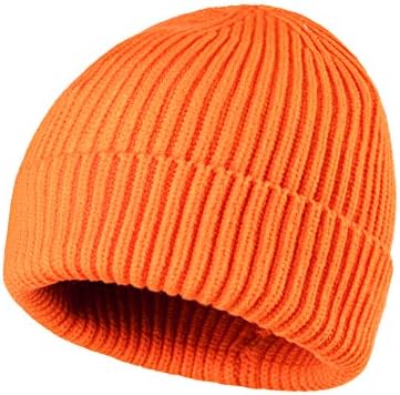 Langzhen עבה חורף כובע חורפי כובע קלאסי קלאסי כובע סרוג רך מכסה שרווק לנשים