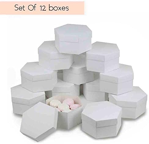קופסאות משלוח בינוניות של וונדרפאק - קופסאות לבנות למתנות - קופסת מתנה לבנה 7.9х6.7x3.9 אינץ '12 חבילה