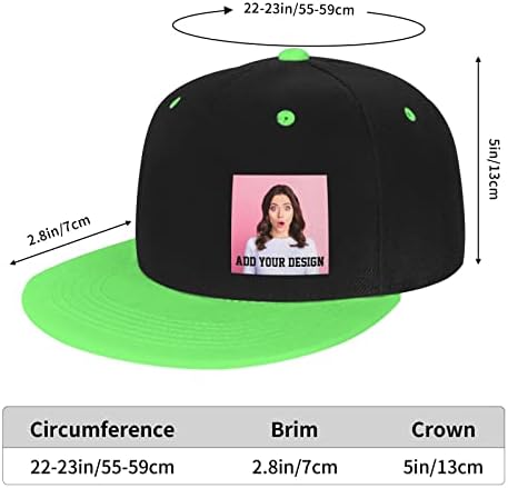 ניגודיות מותאמת אישית כובע בייסבול היפ הופ טקסט לוגו תמונה אישית כובעי שמש לגברים ונשים כחול