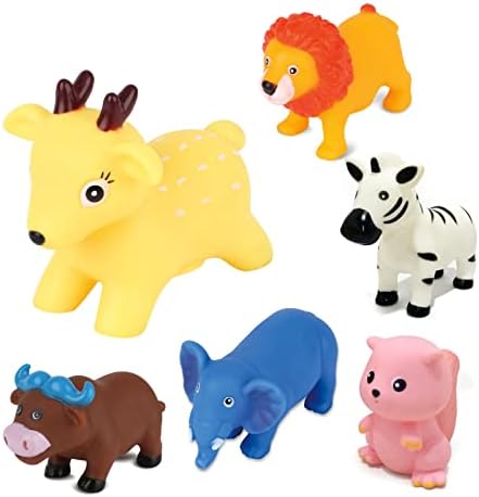 קטע חיה של Bado Animal Squirts Baby Set Set צעצוע 6 חבילה אמבטיה אמבטיה אמבטיה צעצוע לתינוקות