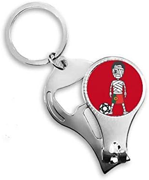 שחקן כדורגלן פורטוגזית אמא קריקטורה ציפורניים ניפר טבעת מפתח שרשרת מפתח פתיחת בקבוקי בקבוק