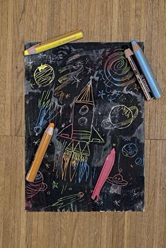 עפרון רב-כישרון עפרון וודי 3 בארנק ארטי של 6 צבעים שונים + מחדד