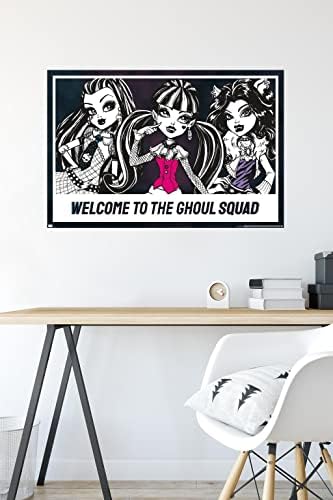 Trends International Mattel Monster High - Poster Wall Squad Wall, 22.375 x 34, גרסה פרמיום לא ממוסגרת