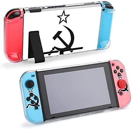 ברית המועצות פטיש ומגל תואמים למתג מגן חמוד מתג, כיסוי מודפס לעגינה עבור Nintendo Switch ו- Joy-Con