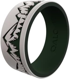 קאלו גברים של גומי סיליקון טבעת, פרוסט & יער רידג ' לין שכבות, סיליקון גומי נישואים, לנשימה, עמיד