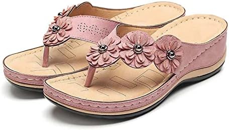 RBCULF נשים פרחים כפכפי כפכפים נעלי בית החלקה מזדמנת על סנדלים פלטפורמה רכה ללא החלקה שקופיות כפכפות קיץ נעליים