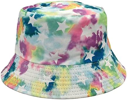 דו צדדי שטוח עליון חוף מגן כובע שקיעה גברים ונשים קיץ מזדמן מודפס דלי חיצוני כובע כובע דלי שמש כובע דלי