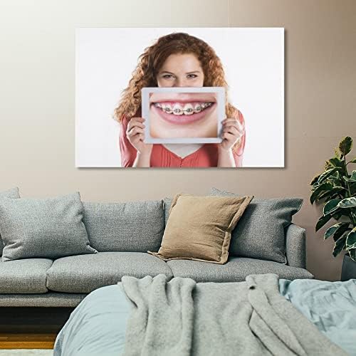 תמונות על קירות בתי חולים שיניים, קישוטים במשרדי שיניים, טיפול שיניים, אורתודונטיה, הדפסים לאמנות קיר בד