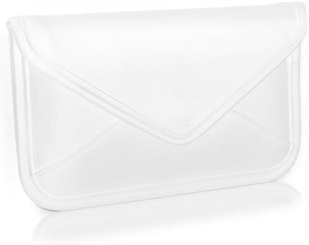 מארז גלי תיבה עבור LG G8 THINQ - כיס שליח עור עלית, עיצוב מעטפת עור סינטטי עור עיצוב LG G8 THINQ - שנהב לבן