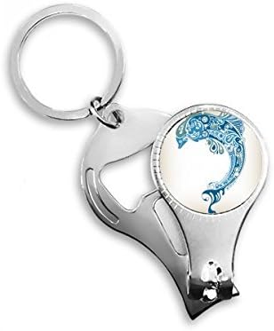 דולפין אוקיינוס ​​כחול ממחיש טבעת ניפר טבעת מפתח שרשרת בקבוק פותחן