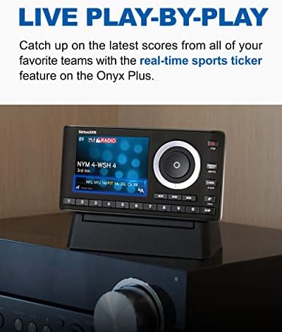 SiriusXM Onyx Plus ערכת בית רדיו לוויינית, האזנה למוזיקה חיה ללא מודעות, חדשות, ספורט ועוד על סטריאו