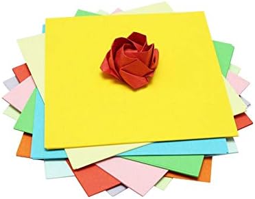 100 סדינים 8 x 8 אינץ '10 צבעים ריבוע צבעוני נייר קפל כפול דו צדדי מתקפל נייר נייר נייר נייר נייר בעבודת