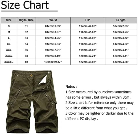 מכנסיים קצרים לגברים, מכנסי מטען לגברים רופפים משקל קל משקל טיולים קצרים טקטיים טקטיים מרובי כיס