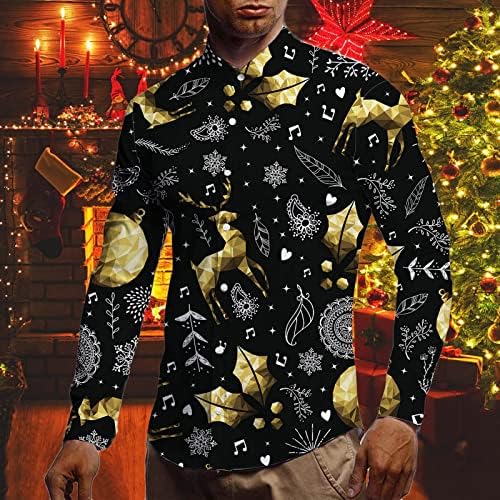 WOCACHI 2022 כפתור לחג המולד חדש לחג המולד, חולצות מעצבות, 3D מצחיק חג המולד מצחיק סנטה פתית שלג הדפסת חולצת