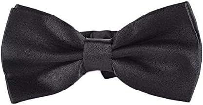 Andongnywell Mens צבע אחיד עניבה קלאסי משי ארוג עניבה רשמית מסיבת חתונה עניבות רזה עניבות קשת קשת
