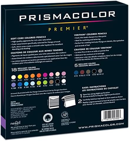פריסמקולור פרמייר עפרונות צבעוניים, צבעי מנגה, 23 מארז