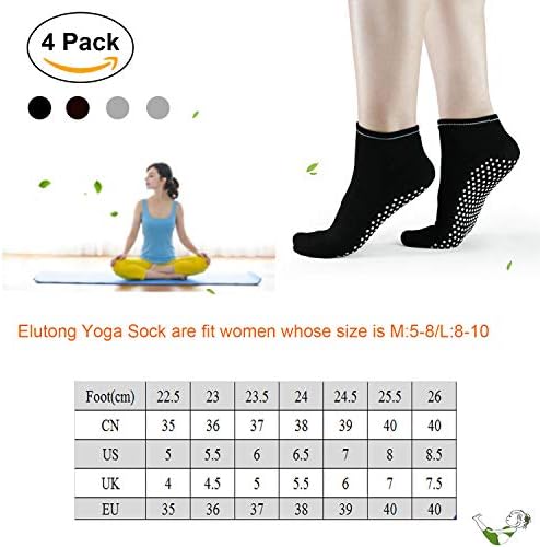 אלוטונג דביק תפסנים ללא החלקה גרבי 2 או 4 מארז רצפות להחליק גרבי עבור / גברים / נשים