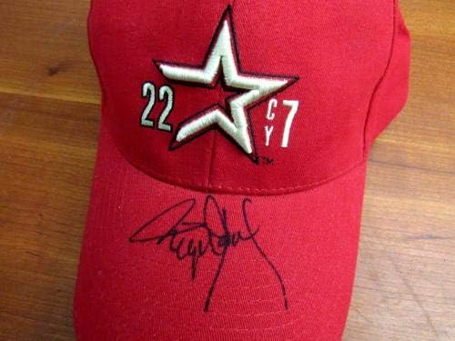 Roger Clemens 7 Cy Youngs Astros Red Sox חתום Auto 7 Cy Astros Cap Hat jsa - כובעי חתימה